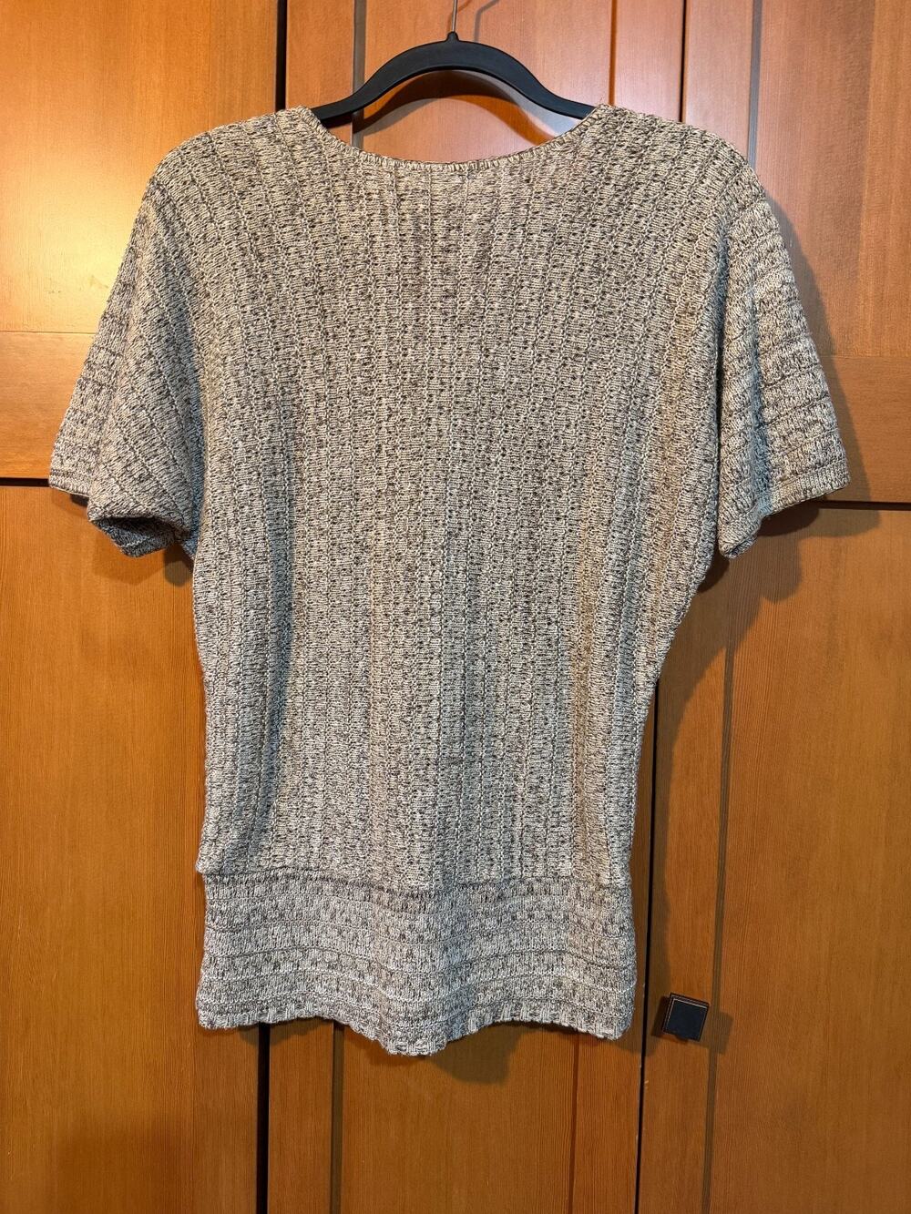 Passports Made in USA Knit Weave Short Sleeve Sweater Shirt Size M
